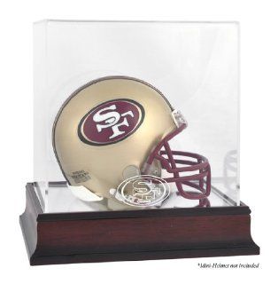 San Francisco 49ers Mahogany Mini Helmet Logo Display Case