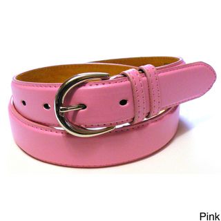 Womens Colored Leather Slim Belt