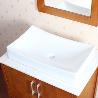 ELITE Model 9910 High Temperature Grade A Ceramic Bathroom Sink