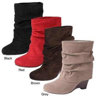 Glaze by Adi Womens Faux Suede Wedge Boots
