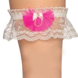 Aire Bright Punk Feather Lace Bridal Garter Style 1957