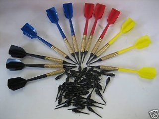 12 new brass Soft Tip bar darts with 50 extra tips Sports