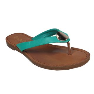 Sunny Feet By Beston Womens Kendal 01 Seafoam Thong Sandals