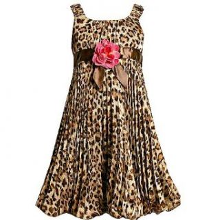 Bonnie Jean Girl Leopard Sleeveless Bubble Dress 12