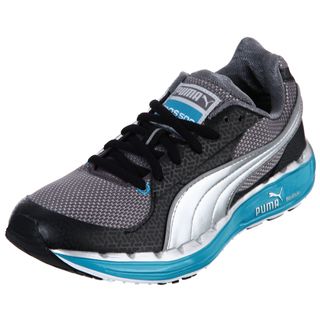 Puma Womens Black/ Blue Lace up Sneakers