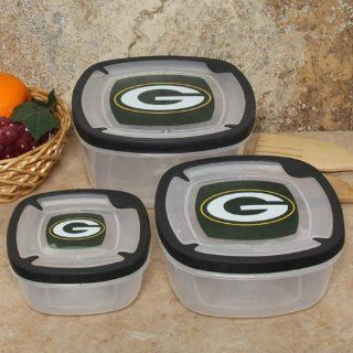 Green Bay Packers Plastic Food Storage Container 3pc Set