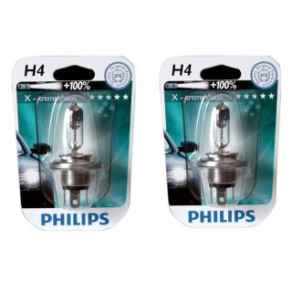 Ampoules Philips XtremeVision   H4   12V   60/55W   Lumière blanche