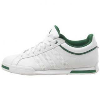 Mens Batida II Leather Tennis Shoe,White/White/Green,6 M Clothing