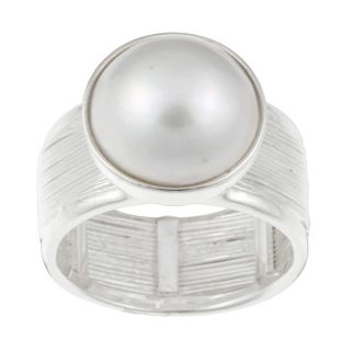 Sterling Silver Mabe Pearl Ring (13 mm)