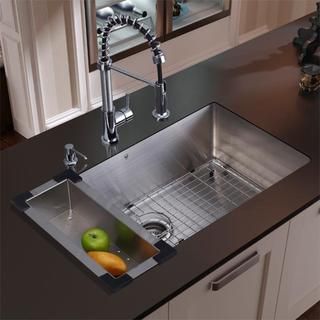 Vigo Stainless Steel Undermount Kitchen Sink and Faucet Combo Set