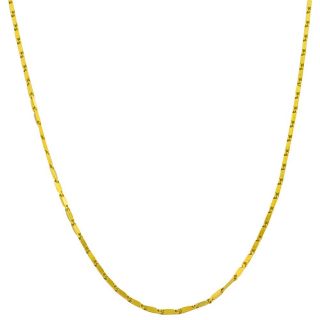 Fremada 14k Yellow Gold 18 inch Square Bar Link Necklace (0.8 mm