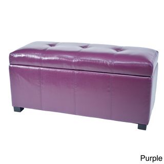 Warehouse of Tiffany Ariel Faux Leather Tufted Storage Bench