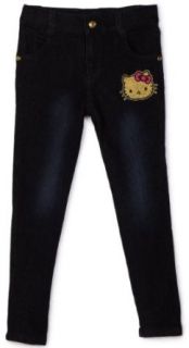 Hello Kitty Girls 2 6X Skinny Jean with Patch Pocket, Dark