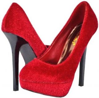 Breckelles Nikki 05 Red Women Platform Pumps Shoes