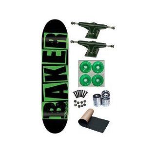Baker Team Green Danger Mini Skateboard Deck Complete