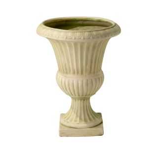 Christopher Knight Home Ulysses 22.5 inch White with Green Moss Urn