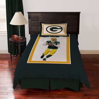 Green Bay Packers Aaron Rodgers 4 piece Comforter Set