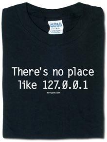 Theres no place like 127.0.0.1   Black, L Clothing