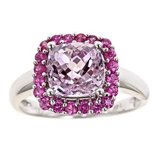 yach 14k Gold Kunzite and Pink Sapphire Ring