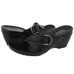 Franco Sarto Sage Black Patent Sandals