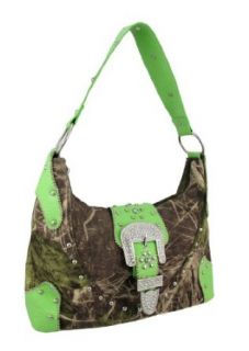 Forest Camouflage Purse with Western Rhinestone Buckle