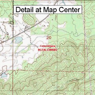 USGS Topographic Quadrangle Map   Columbiana, Alabama