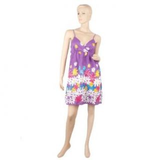 Knee Length Cute Flower Print Dress, Womens Dress
