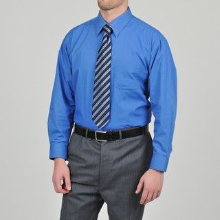 Alexander Julian Colours Mens Aura Dress Shirt and Striped Tie Set