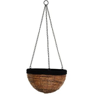 Banana Leaf 20 inch Woven Hanging Flower Pot (China)
