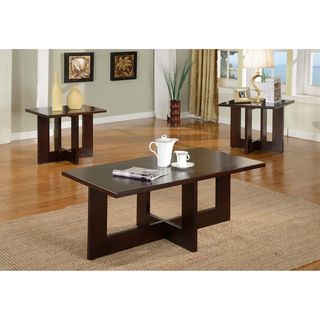 Solid Wood Rectangle Coffee Table Set
