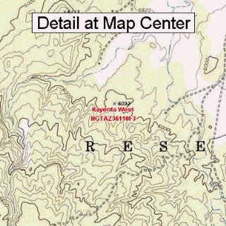 USGS Topographic Quadrangle Map   Kayenta West, Arizona