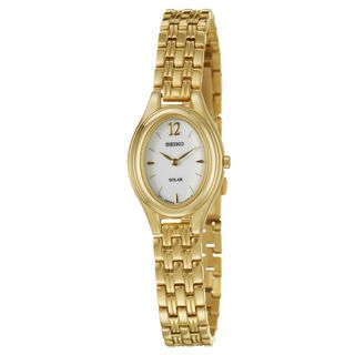 Seiko Womens Yellow gold Plated Stainless Steel Solar Watch