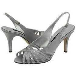 Nina Fortune Royal Silver Satin Sandals