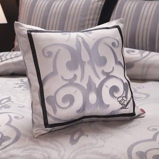 English Laundry Bury Metallic Silver Decorative Pillow