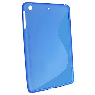 BasAcc Blue S Shape TPU Rubber Case for Apple iPad Mini