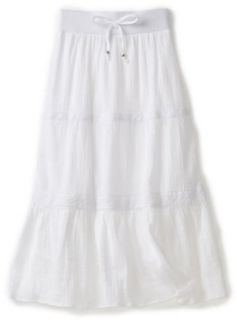 My Michelle Girls 7 16 Maxi Skirt, White, Large Clothing