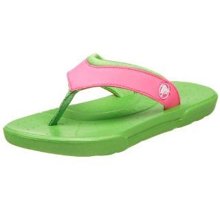 Crocs Toddler/Little Kid Wave Flip Flop,Lime,10 11 M US Toddler Shoes