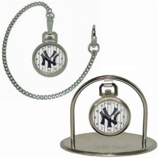 MLB New York Yankees NY Logo Pocket Watch & Stand