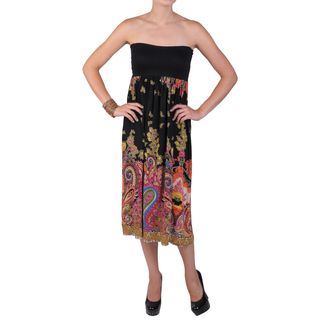Journee Collection Juniors Banded Waist Printed Maxi Skirt