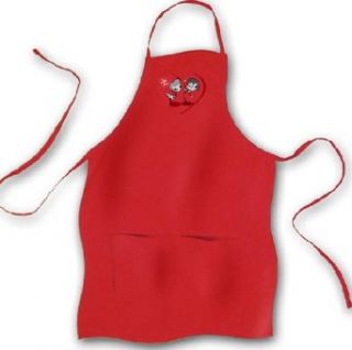 I Love Lucy STICK FIGURES Red Apron with Pockets Clothing