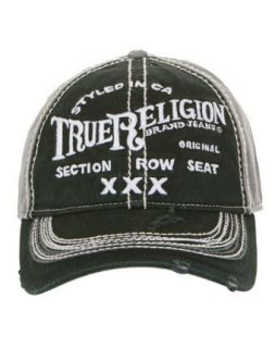 True Religion Brand Jeans Triple X Hat Cap Black Clothing