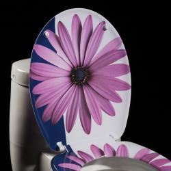 Purple Daisy Designer Melamine Toilet Seat Cover