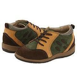 Jumping Jacks Mickey (Infant/Toddler) Dk Brown Nubuck w/ Wheat, Olive