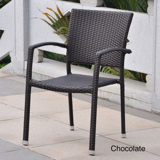 Barcelona Resin Wicker Outdoor Dining Chairs (Set of 6)