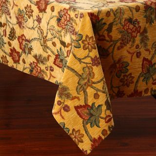 Floral Design 50x90 inch Italian Heavy Weight Tablecloth