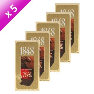 1848 Chocolat Noir 76% 5 x 100gr   Achat / Vente CHOCOLAT EN TABLETTE