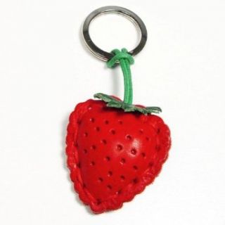 FRAGOLA   Strawberry Italian Leather Key Chain Clothing