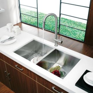 Vigo Undermount 32 inch Stainless Steel Kitchen Sink and Faucet