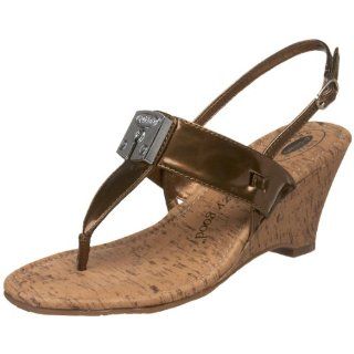  Dr. Scholls Womens Candle Thong Sandal,Bronze,5.5 M US Shoes
