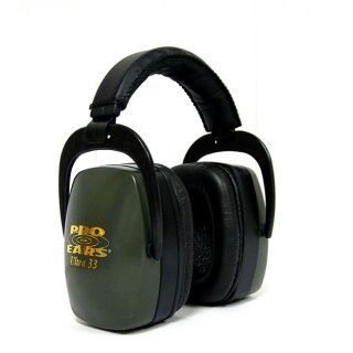 Pro Ears Ultra NRR 33 Dielectric Adjustable headband Green Ear Muffs